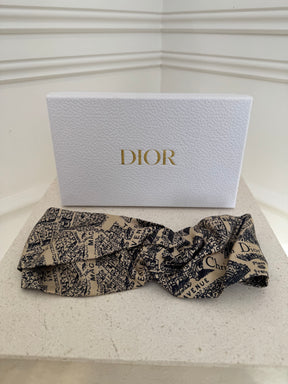 Dior Black Taupe Printed Headband