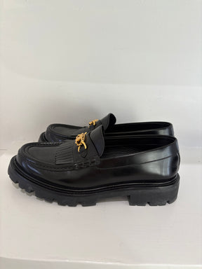 Celine Triomphe Fringe Loafers Black, 40