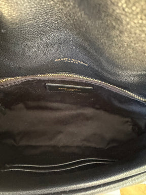 Saint Laurent Black Leather Mini Puffer Shoulder Bag