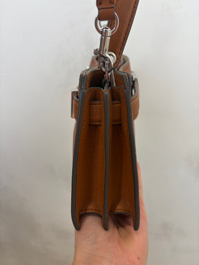 Tory Burch Chestnut Leather Top Handle Radziwell Bag