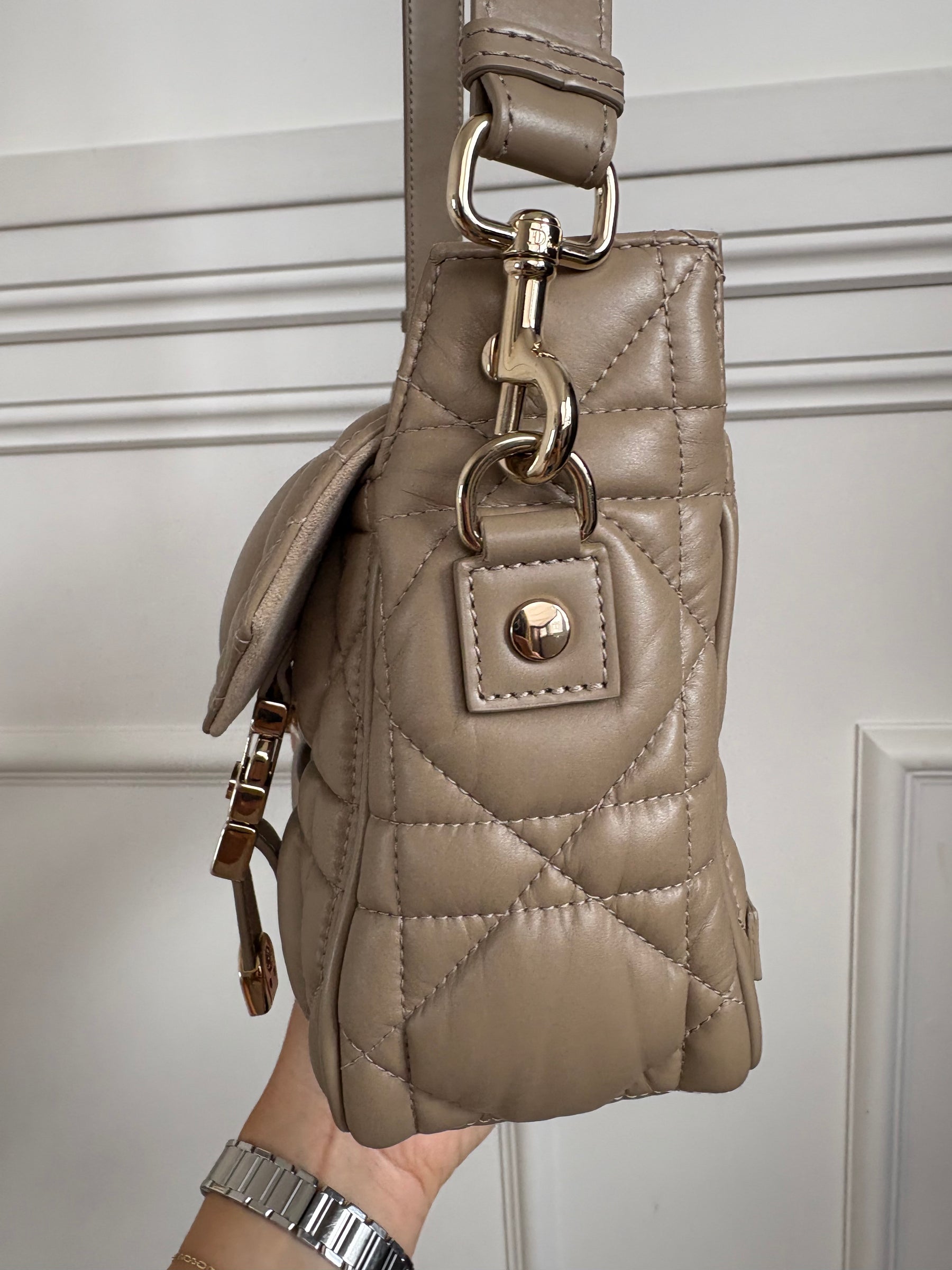 Dior Beige Quilted 'Diorcamp' Crossbody Bag