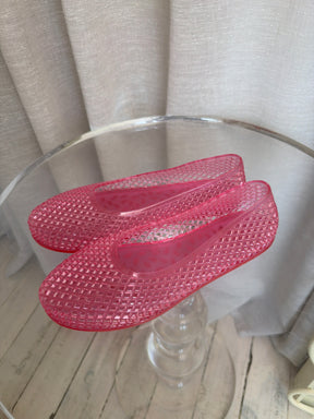 Ancient Greek Sandals Pink Jelly Flats, 36