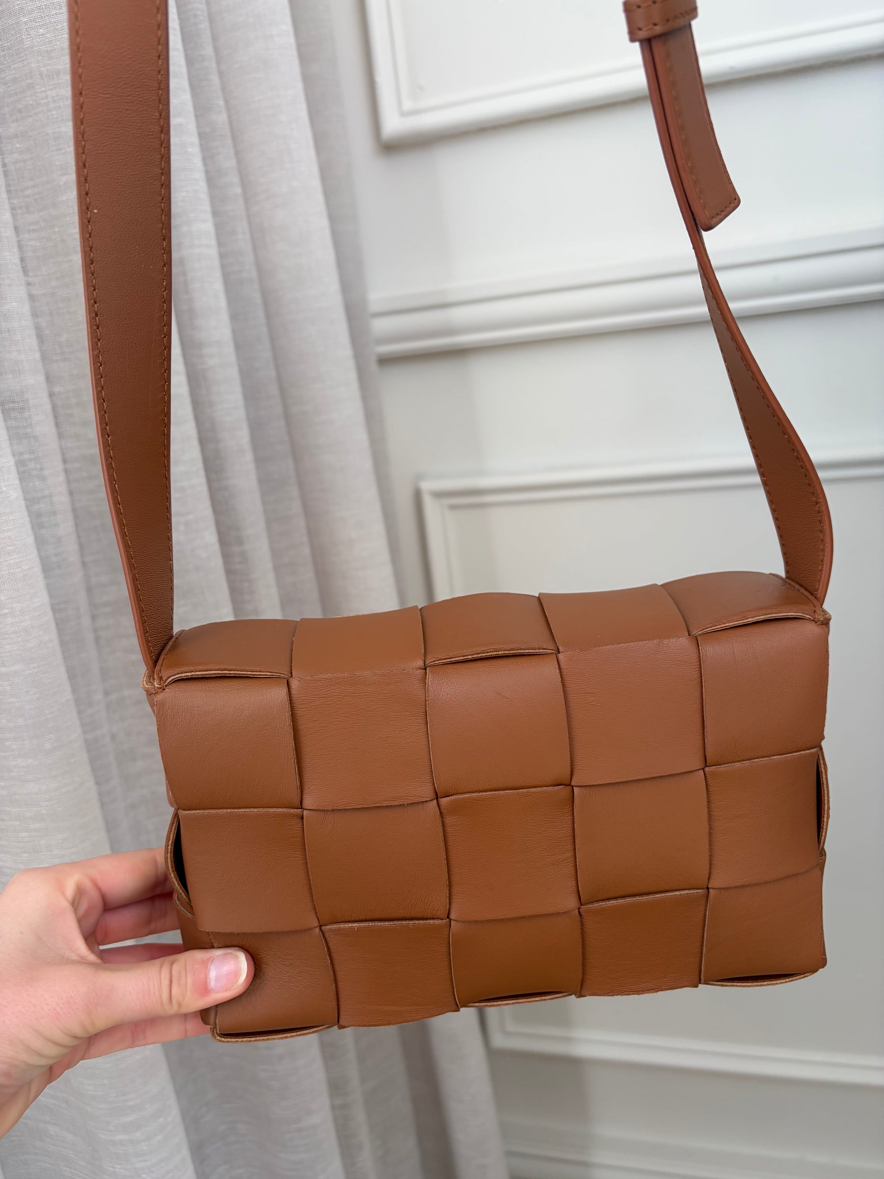 Bottega Veneta Tan Leather Casette Bag