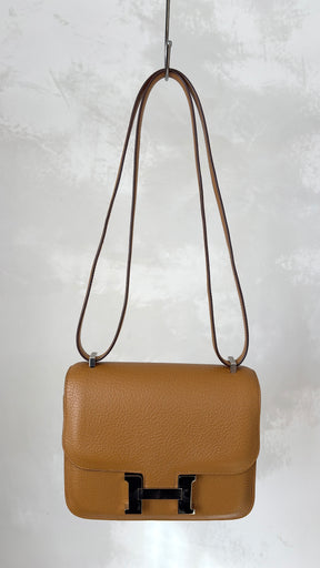 Hermès Constance III Mini in Caramel Chevre Leather with Paladium Hardware