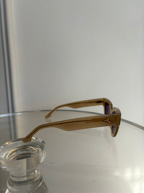 Scanlan Theodore Taupe Acetate Cat Eye Sunglasses