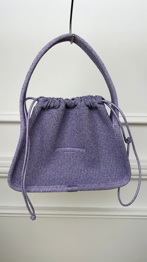 Alexander Wang Lilac Lurex Ribbed Top Handle Bag