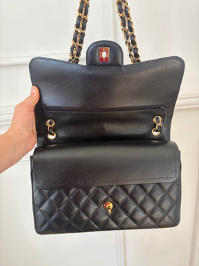 Chanel Black Caviar Leather Jumbo Classic Double Flap