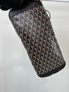Goyard Black Leather and Canvas Artois MM Tote Bag