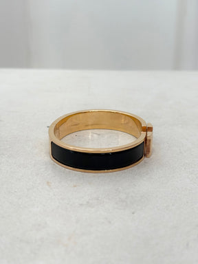 Hermès Click H Bracelet Rose Gold And Black, PM