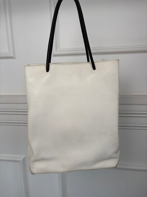 Chanel 31 Rue Cambon White Leather Shopping Bag