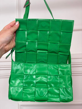 Bottega Veneta Parakeet Green Intrecciato Leather Cassette Bag