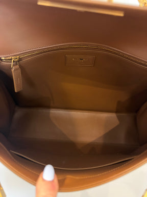 Saint Laurent Tan Leather Manhattan Top Handle Bag