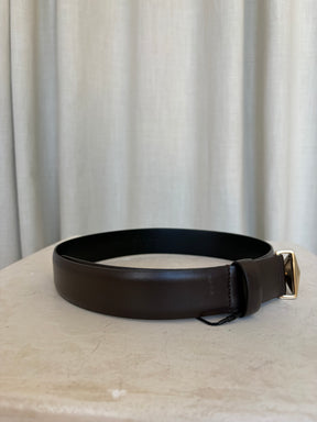 Scanlan Theodore Brown Leather Triangle Buckle Belt, S