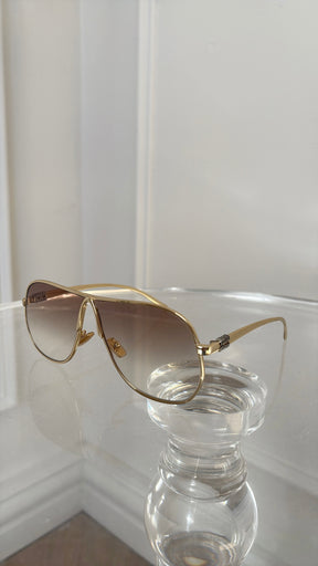 Miu Miu Ombre Aviator Sunglasses In Gold
