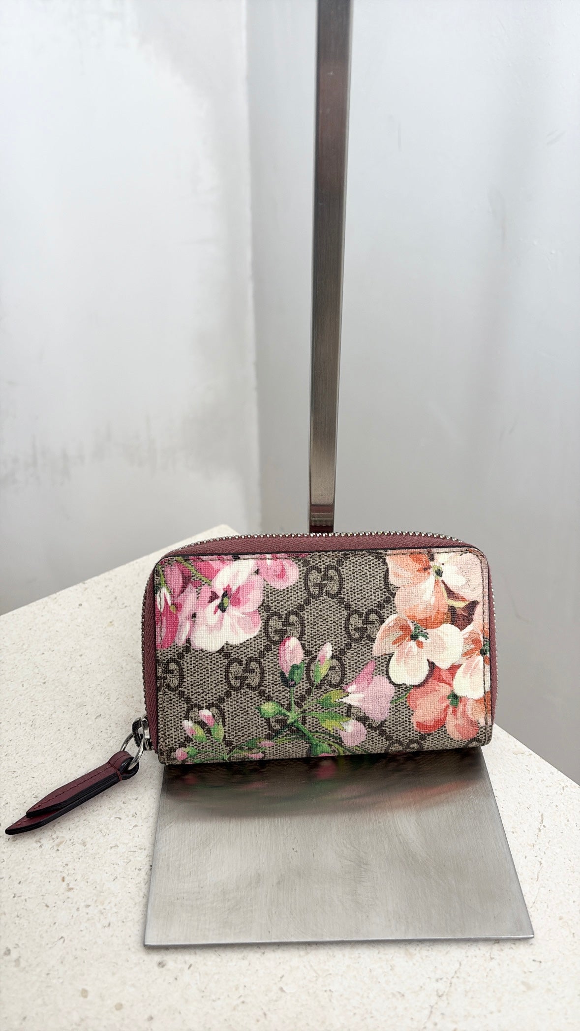 Gucci Blooms Mini Zip Around Wallet