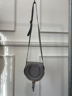 Chloé Grey Grained Leather Marcie Bag