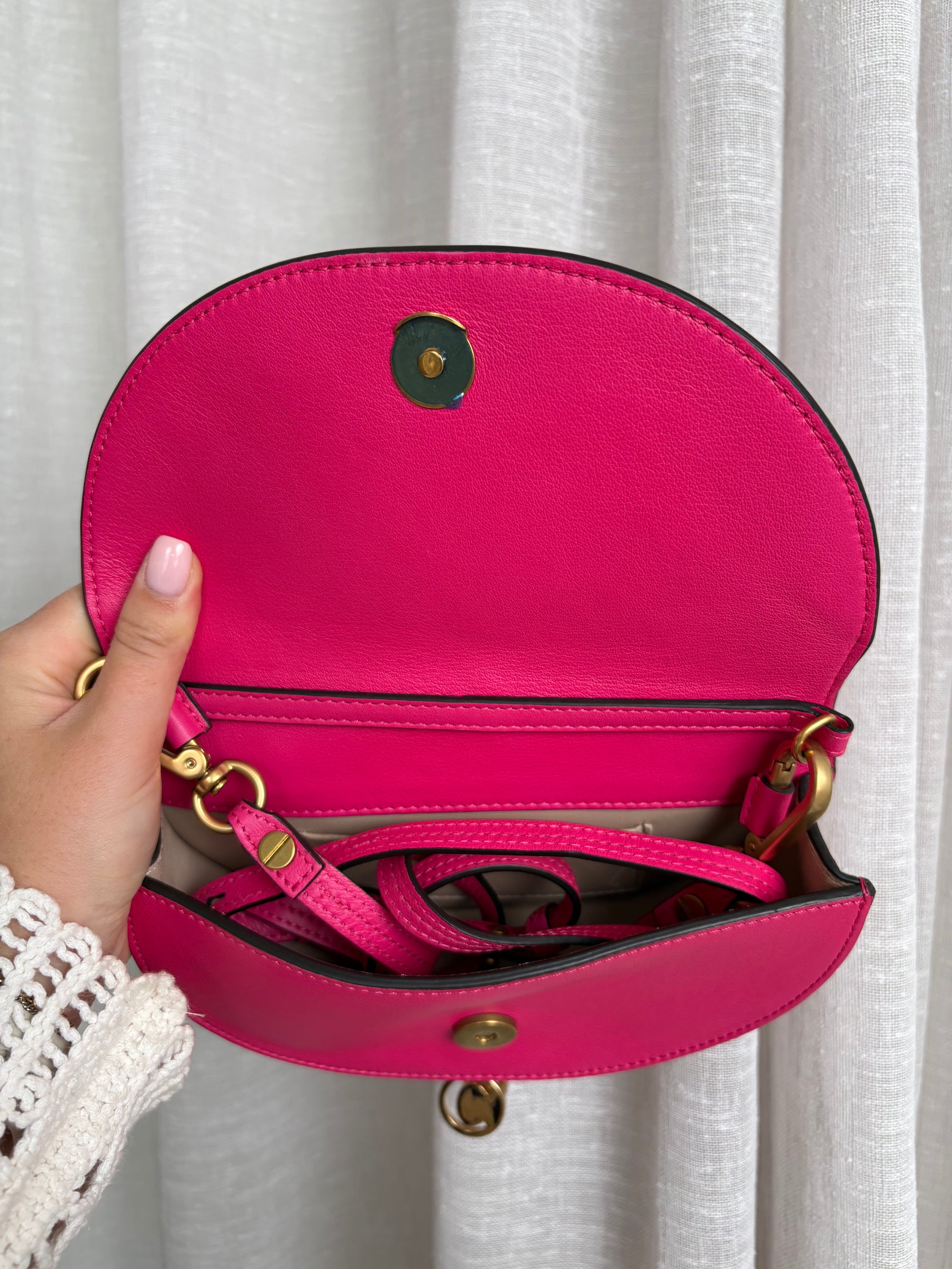 Chloé Pink Leather Nile Minaudiere Bag