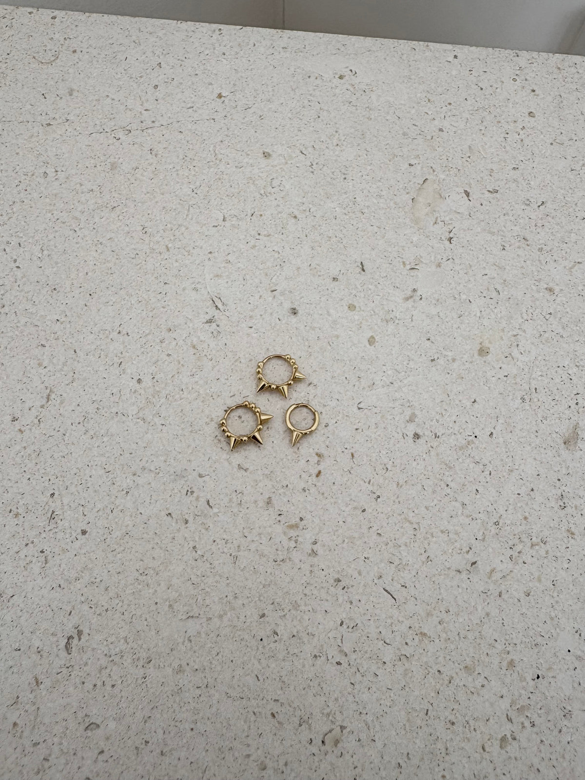 Maria Tash Spike Mini Hoop Earrings Gold 14k Gold Set Of 3