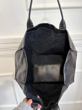 A-ESQUE Black Large Leather Tote