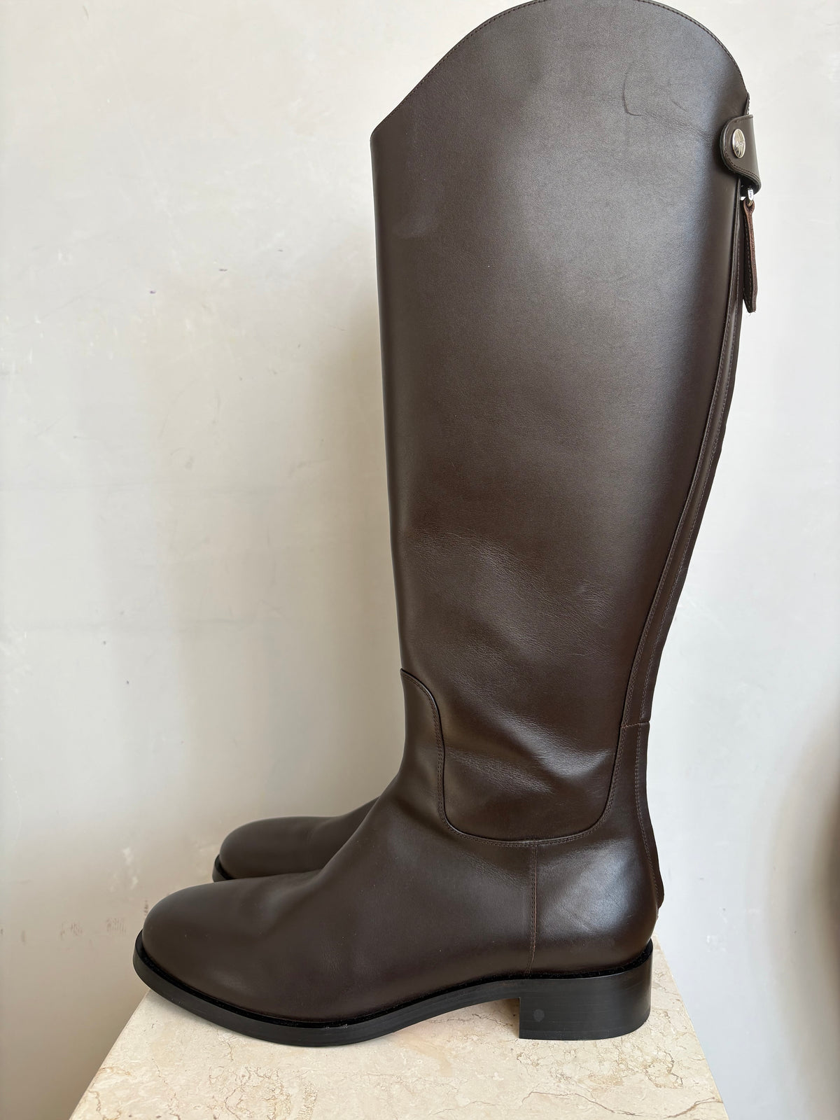 Ayede Hector Leather Knee Boots Darc Brown, 42