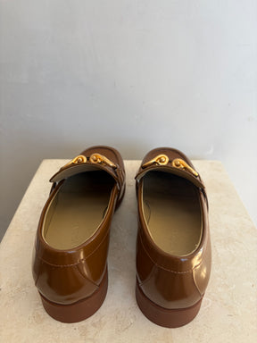 Bottega Veneta Tan Smooth Leather Madame Loafer, 37