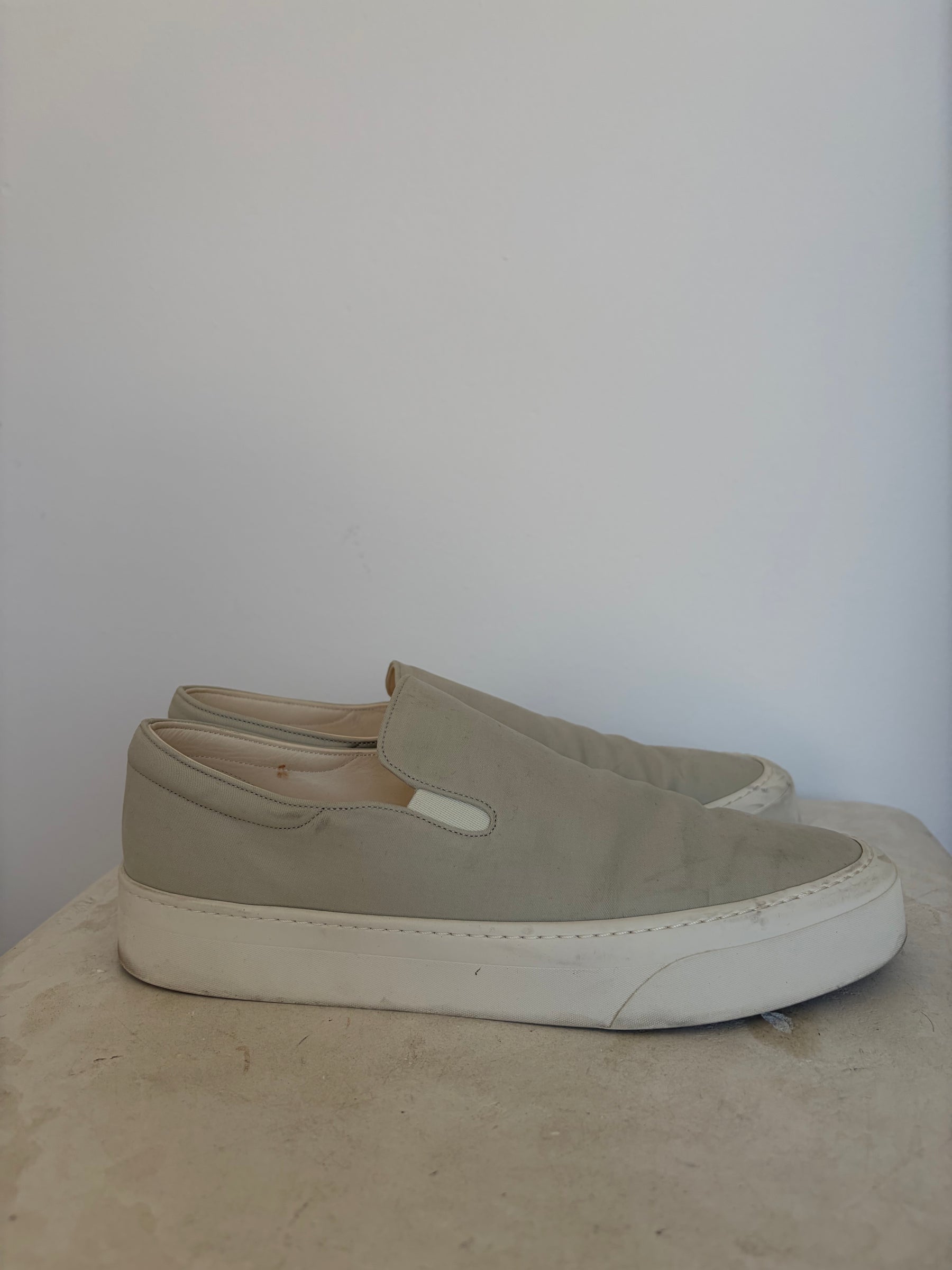 The Row Stone Canvas Slip On Sneaker, 40