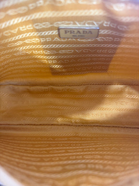 Prada Yellow Nylon Reissue Shoulder Bag
