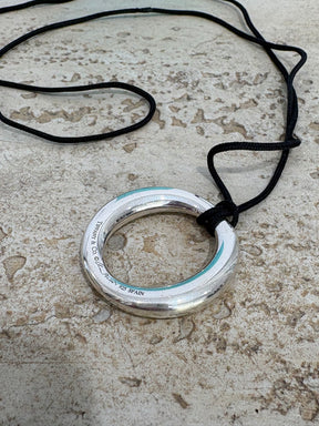 Tiffany & Co. Sterling Silver Sevillana Silk Cord Pendant Necklace