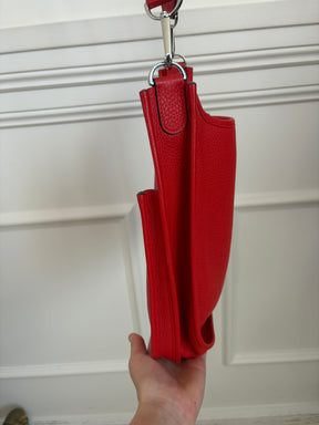 Hermès Red Togo Leather Evelyn 29 Bag