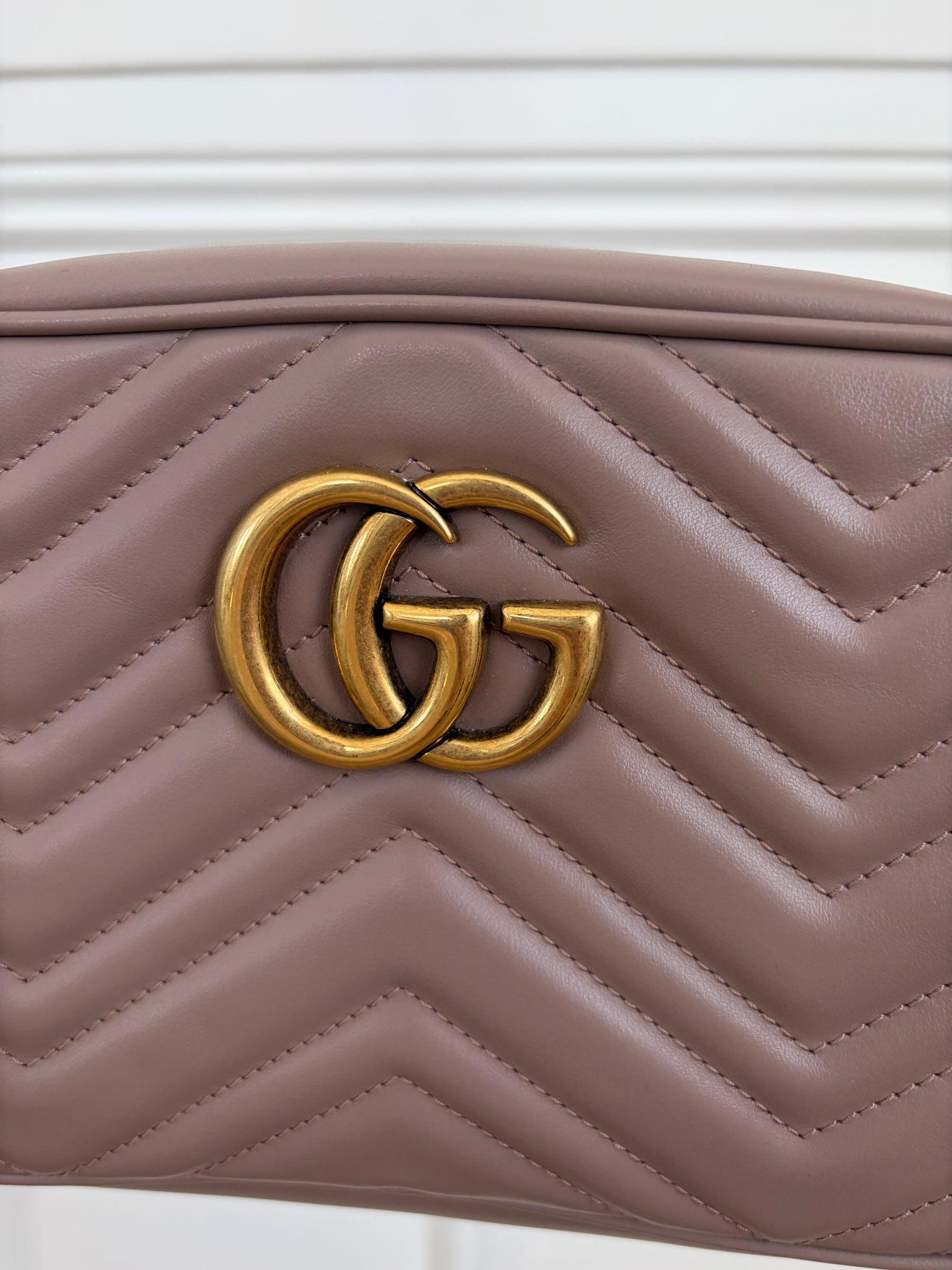 Gucci Rose Poudre Marmont Camera Bag