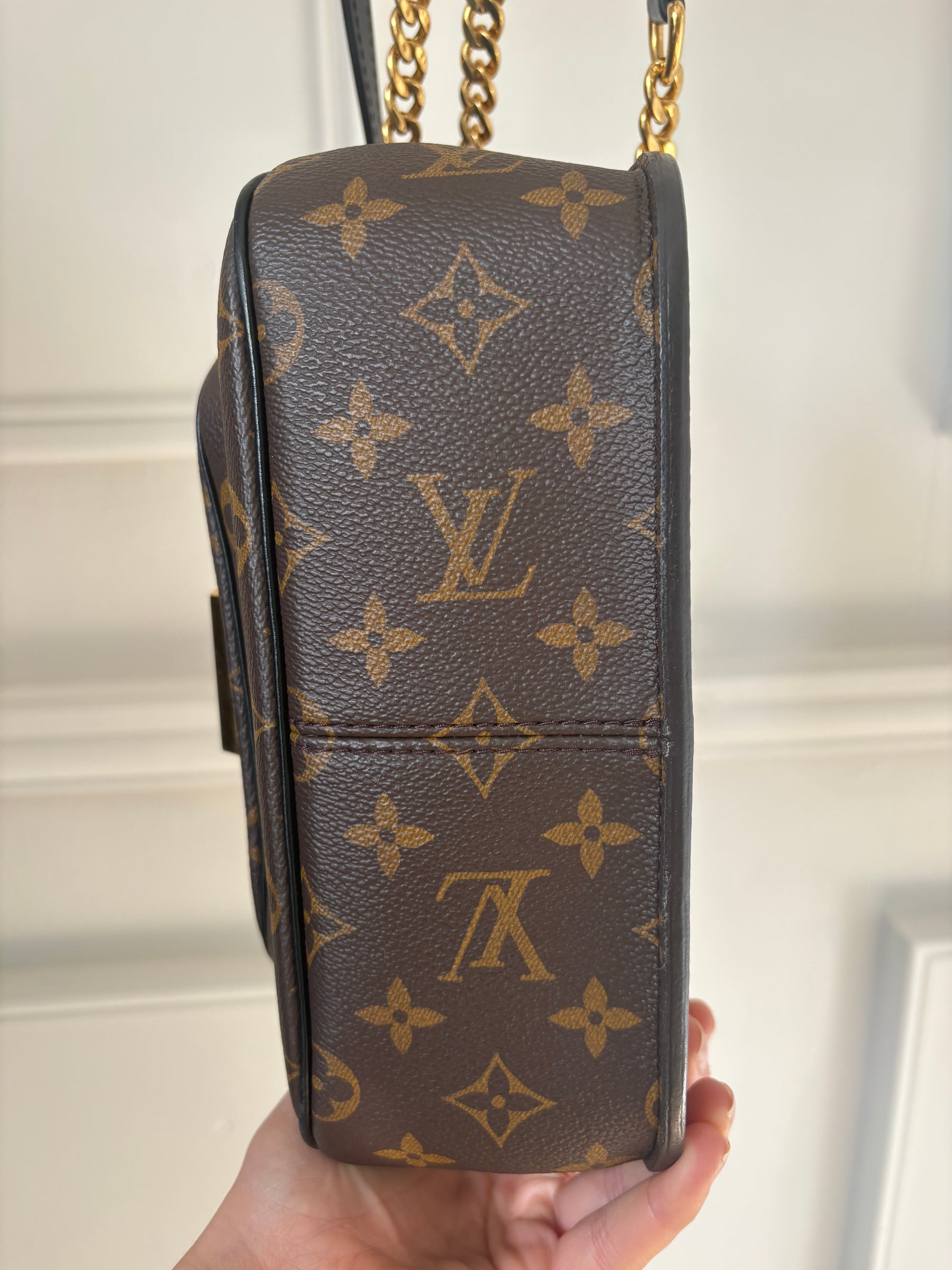Louis Vuitton Canvas Monogram Passy Chain Shoulder Bag