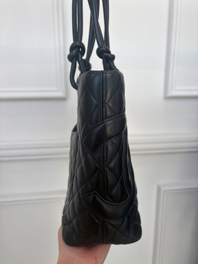 Chanel Black Quilted Leather Cambon Tote