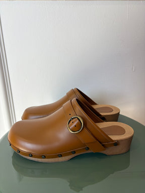 Isable Marant Tan Leather Clogs, 39