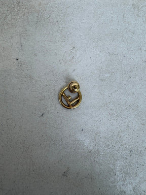 Fendi Crystal Logo Stud Earrings
