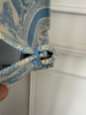 Dior Blue and Cream Toile De Jouy Small Book Tote
