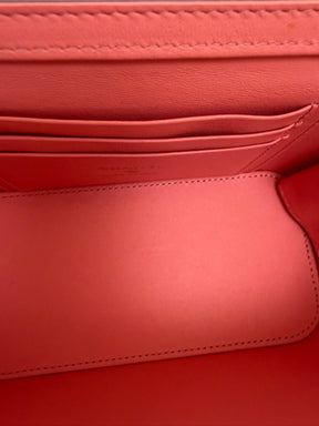 Chanel Coral Lambskin Leather Top Handle Vanity