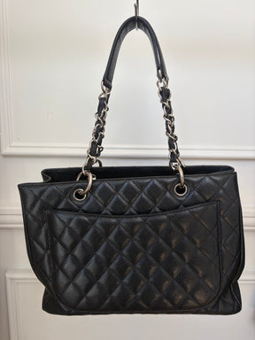 Chanel Black Caviar Leather Grand Shopping Tote