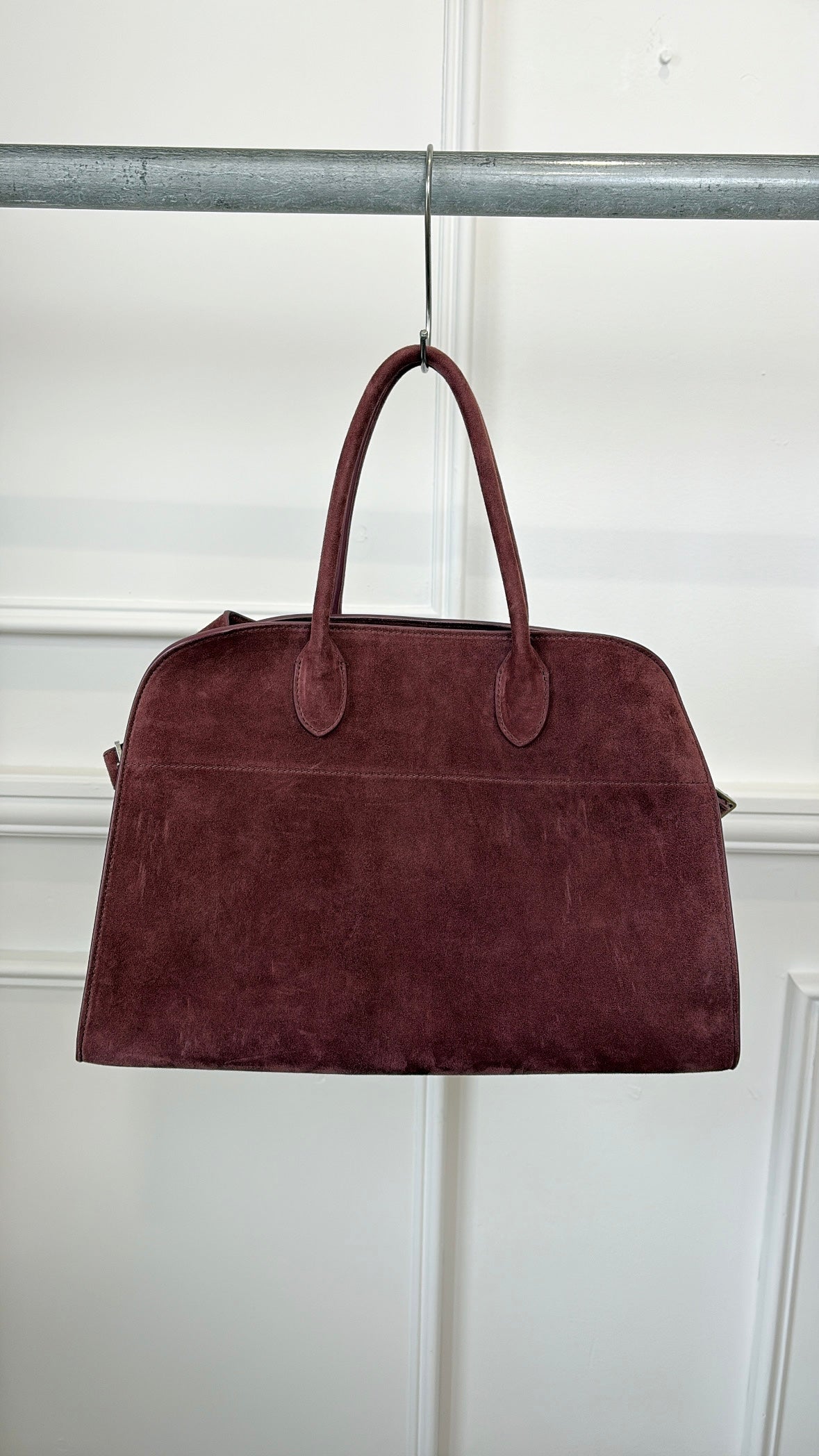 The Row Light Burgundy Suede Soft Margaux 15