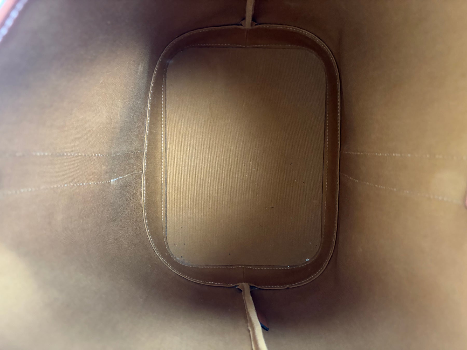 Celine Medium Bucket Bag in Triomphe Canvas and Tan Calfskin