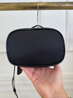 Prada Black Nylon Drawstring Bucket Bag