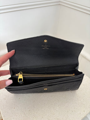 Louis Vuitton Monogram Empreinte Leather Wallet Black