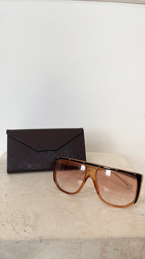 Gucci Square Sunglasses Black Orange Ombré