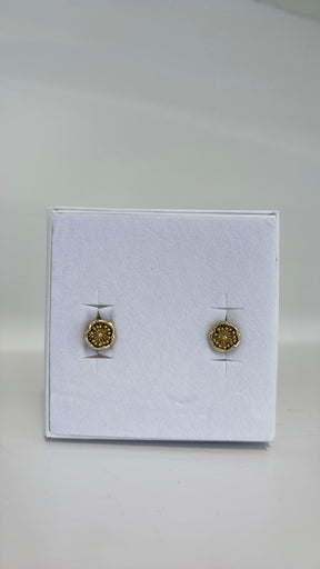 Scanlan Theodore Gold Tone Poppy Stud Earrings