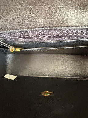 Chanel Vintage Black Lambskin Mini Square Flap Bag Gold HW