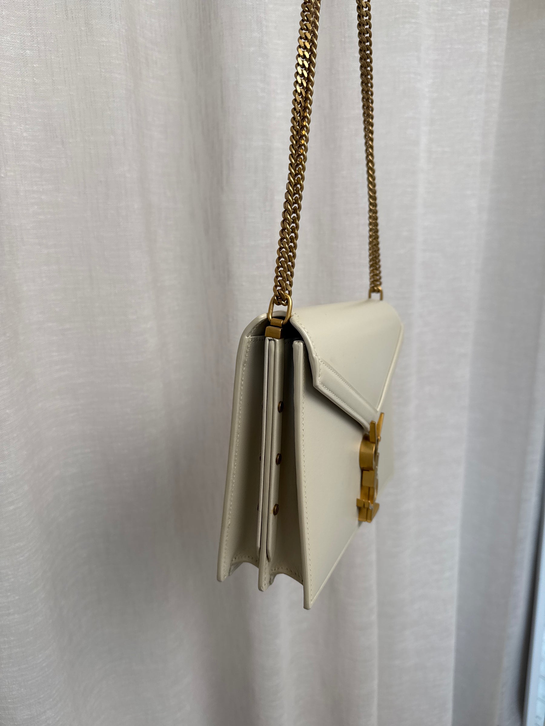 Saint Laurent Stone Leather Cassandra Envelope Chain Bag