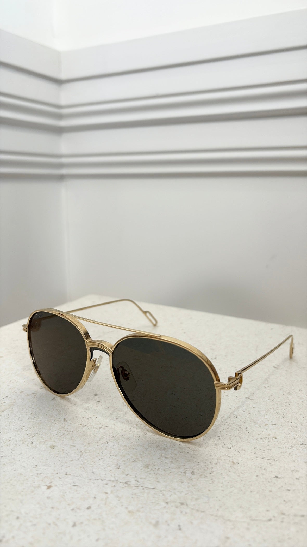 Cartier Gold Aviator Sunglasses