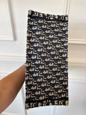Dior Navy Oblique Canvas Medium Book Tote