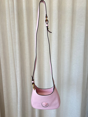 Versace Pink Leather Medusa Hobo Shoulder Bag