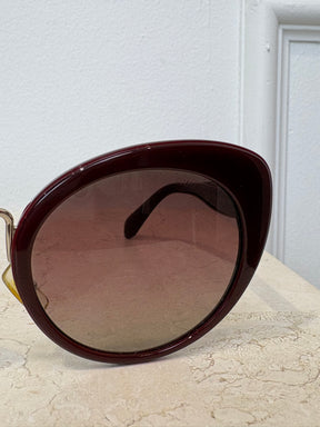 Miu Miu Burgundy Cat Eye Sunglasses