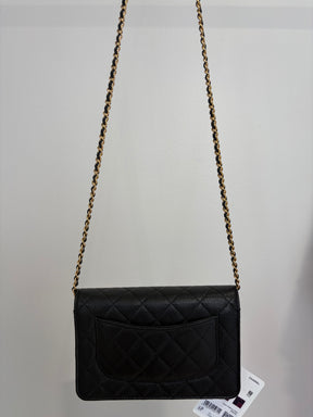 LAYBY PAYMENT 1/3 Chanel Black Caviar Leather Wallet on Chain $3325 remaining, SKU 067652